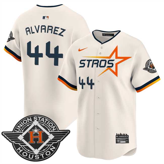 Men%27s Houston Astros #44 Yordan Alvarez Cream 2025 City Connect Limited Stitched Jersey Dzhi